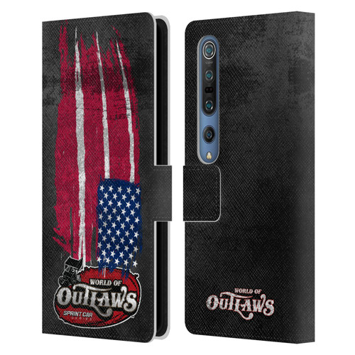World of Outlaws Western Graphics US Flag Distressed Leather Book Wallet Case Cover For Xiaomi Mi 10 5G / Mi 10 Pro 5G