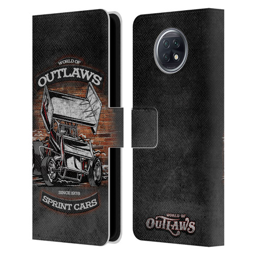 World of Outlaws Western Graphics Brickyard Sprint Car Leather Book Wallet Case Cover For Xiaomi Redmi Note 9T 5G