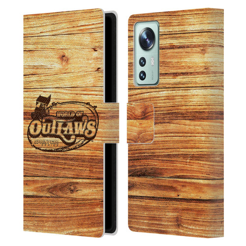 World of Outlaws Western Graphics Wood Logo Leather Book Wallet Case Cover For Xiaomi 12
