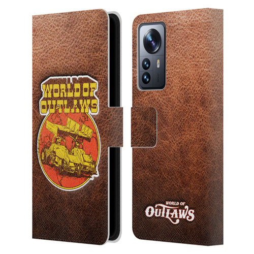 World of Outlaws Western Graphics Sprint Car Leather Print Leather Book Wallet Case Cover For Xiaomi 12 Pro