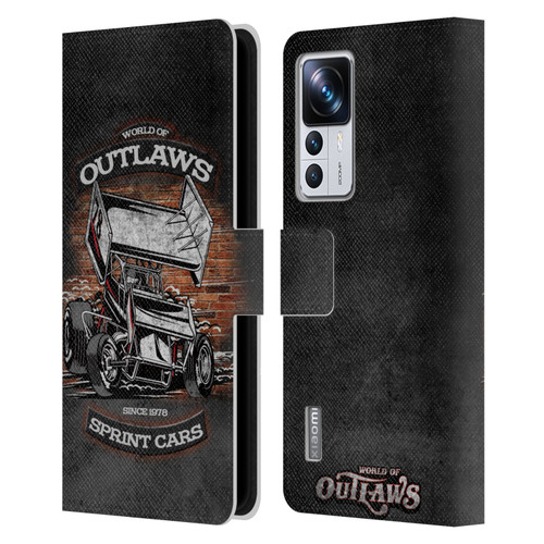 World of Outlaws Western Graphics Brickyard Sprint Car Leather Book Wallet Case Cover For Xiaomi 12T Pro