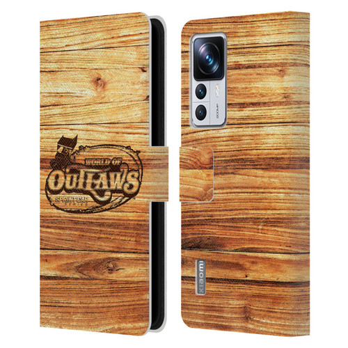 World of Outlaws Western Graphics Wood Logo Leather Book Wallet Case Cover For Xiaomi 12T Pro