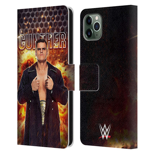 WWE Gunther Portrait Leather Book Wallet Case Cover For Apple iPhone 11 Pro Max