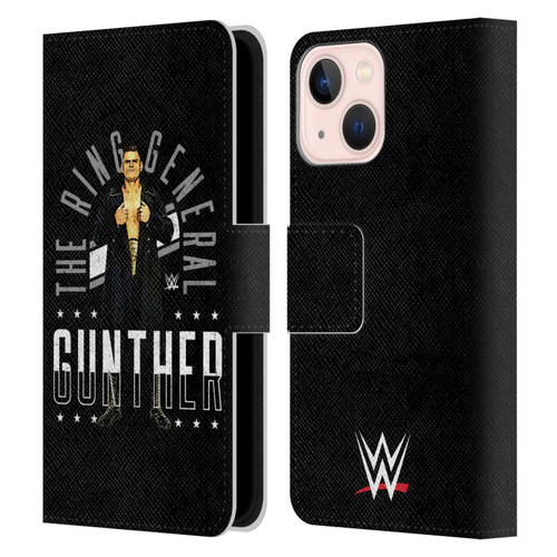 WWE Gunther Ring General Leather Book Wallet Case Cover For Apple iPhone 13 Mini
