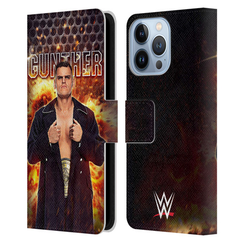 WWE Gunther Portrait Leather Book Wallet Case Cover For Apple iPhone 13 Pro
