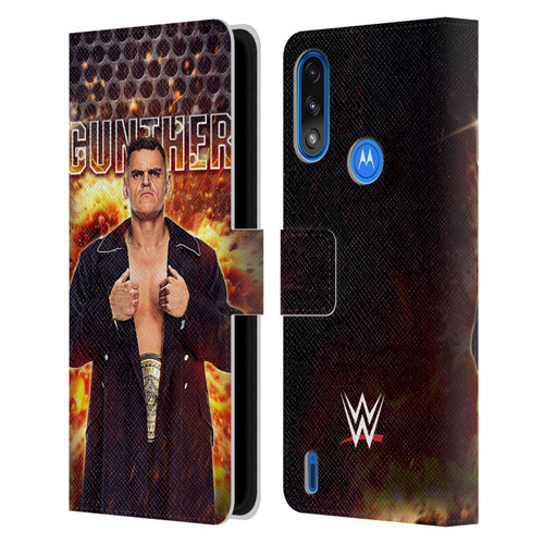 WWE Gunther Portrait Leather Book Wallet Case Cover For Motorola Moto E7 Power / Moto E7i Power