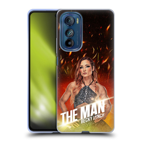 WWE Becky Lynch The Man Portrait Soft Gel Case for Motorola Edge 30