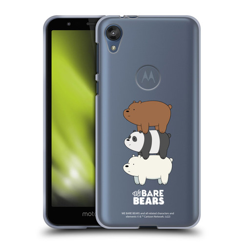 We Bare Bears Character Art Group 3 Soft Gel Case for Motorola Moto E6