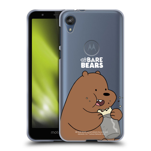 We Bare Bears Character Art Grizzly Soft Gel Case for Motorola Moto E6