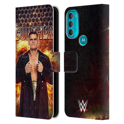 WWE Gunther Portrait Leather Book Wallet Case Cover For Motorola Moto G71 5G