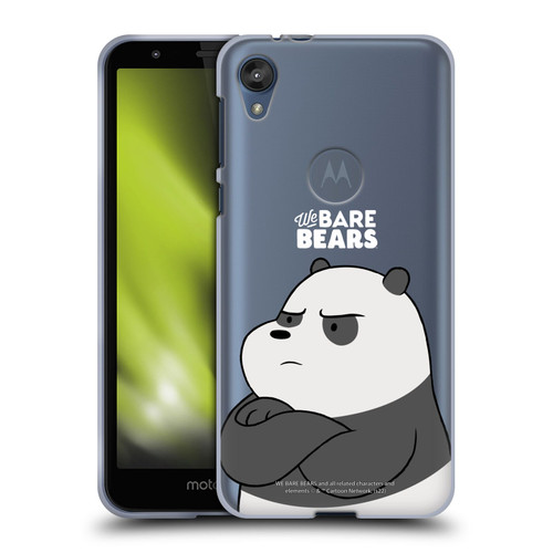 We Bare Bears Character Art Panda Soft Gel Case for Motorola Moto E6