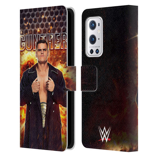 WWE Gunther Portrait Leather Book Wallet Case Cover For OnePlus 9 Pro