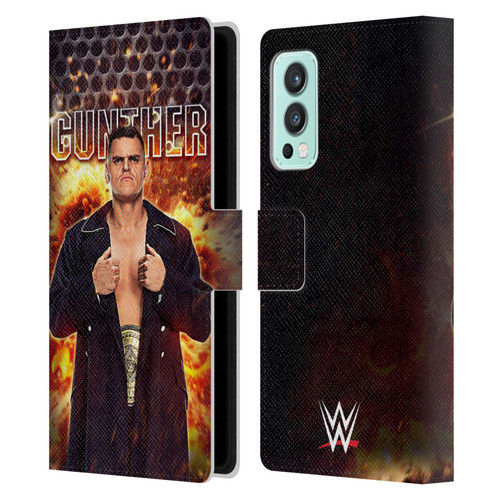 WWE Gunther Portrait Leather Book Wallet Case Cover For OnePlus Nord 2 5G