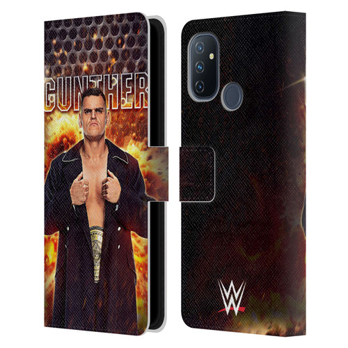 WWE Gunther Portrait Leather Book Wallet Case Cover For OnePlus Nord N100