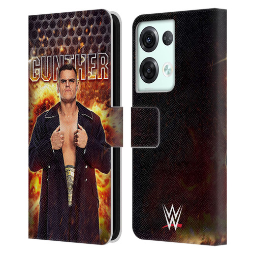 WWE Gunther Portrait Leather Book Wallet Case Cover For OPPO Reno8 Pro