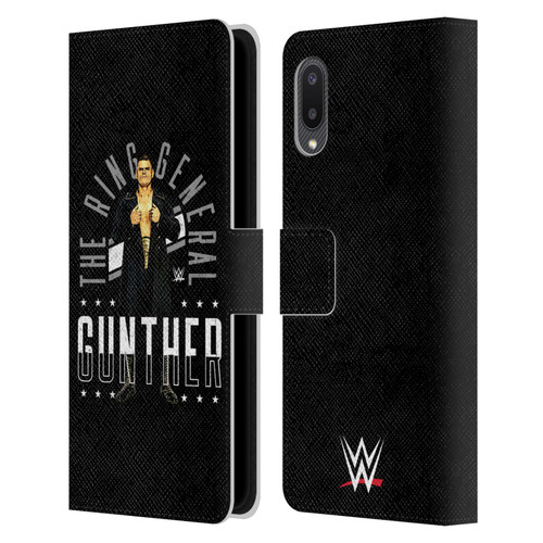 WWE Gunther Ring General Leather Book Wallet Case Cover For Samsung Galaxy A02/M02 (2021)
