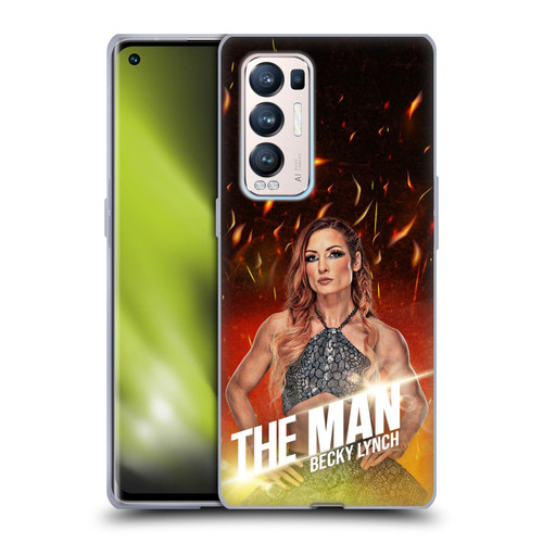 WWE Becky Lynch The Man Portrait Soft Gel Case for OPPO Find X3 Neo / Reno5 Pro+ 5G