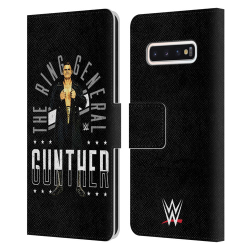 WWE Gunther Ring General Leather Book Wallet Case Cover For Samsung Galaxy S10