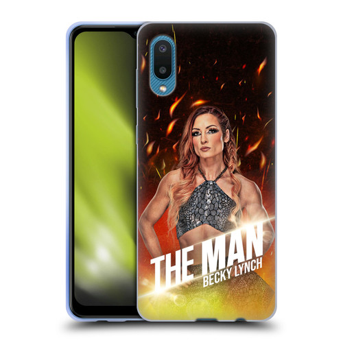 WWE Becky Lynch The Man Portrait Soft Gel Case for Samsung Galaxy A02/M02 (2021)