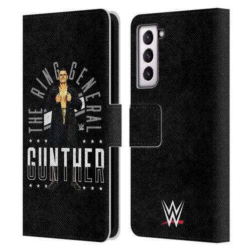 WWE Gunther Ring General Leather Book Wallet Case Cover For Samsung Galaxy S21 5G
