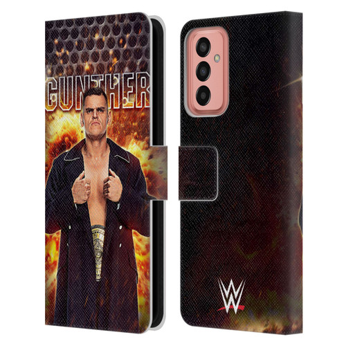 WWE Gunther Portrait Leather Book Wallet Case Cover For Samsung Galaxy M13 (2022)