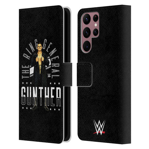 WWE Gunther Ring General Leather Book Wallet Case Cover For Samsung Galaxy S22 Ultra 5G