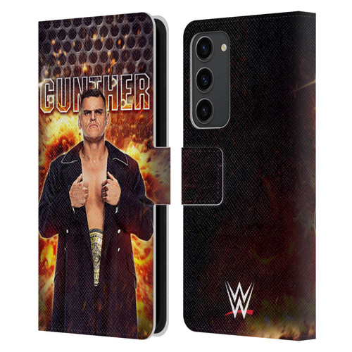 WWE Gunther Portrait Leather Book Wallet Case Cover For Samsung Galaxy S23+ 5G