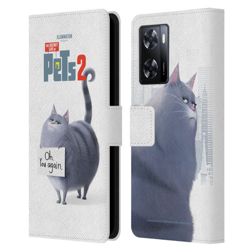 The Secret Life of Pets 2 Character Posters Chloe Cat Leather Book Wallet Case Cover For OPPO A57s