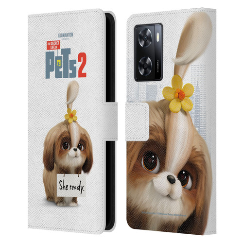 The Secret Life of Pets 2 Character Posters Daisy Shi Tzu Dog Leather Book Wallet Case Cover For OPPO A57s