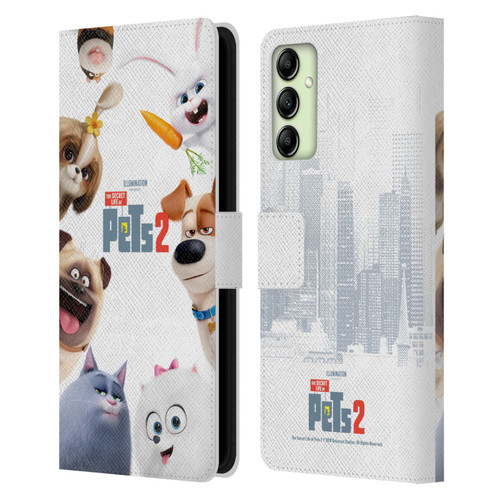 The Secret Life of Pets 2 Character Posters Group Leather Book Wallet Case Cover For Samsung Galaxy A14 5G