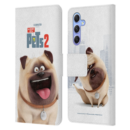 The Secret Life of Pets 2 Character Posters Mel Pug Dog Leather Book Wallet Case Cover For Samsung Galaxy A34 5G