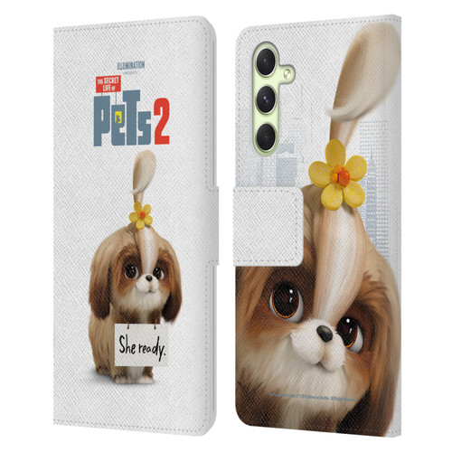 The Secret Life of Pets 2 Character Posters Daisy Shi Tzu Dog Leather Book Wallet Case Cover For Samsung Galaxy A54 5G