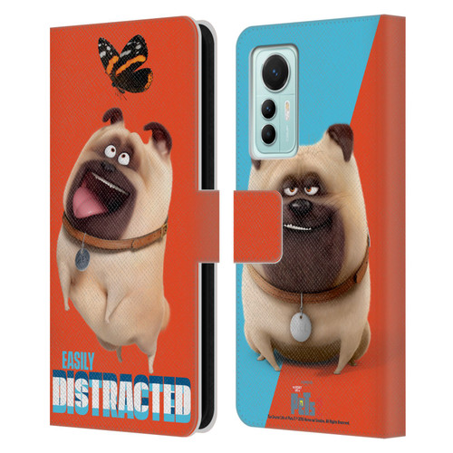 The Secret Life of Pets 2 II For Pet's Sake Mel Pug Dog Butterfly Leather Book Wallet Case Cover For Xiaomi 12 Lite