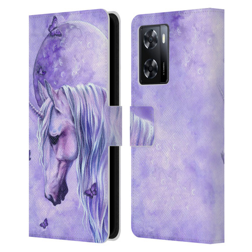 Selina Fenech Unicorns Moonlit Magic Leather Book Wallet Case Cover For OPPO A57s