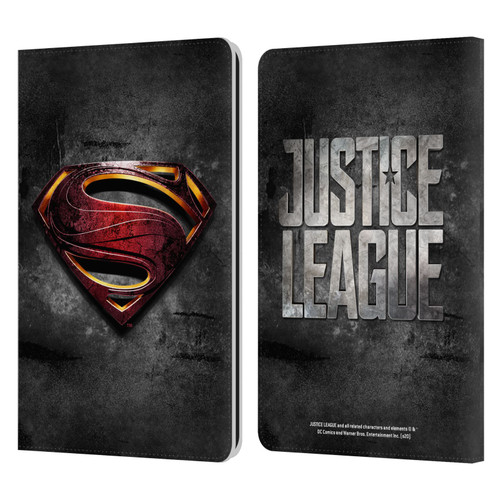 Justice League Movie Superman Logo Art Man Of Steel Leather Book Wallet Case Cover For Amazon Kindle Paperwhite 1 / 2 / 3