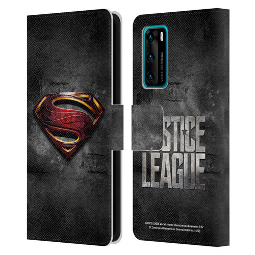 Justice League Movie Superman Logo Art Man Of Steel Leather Book Wallet Case Cover For Huawei P40 5G