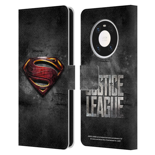 Justice League Movie Superman Logo Art Man Of Steel Leather Book Wallet Case Cover For Huawei Mate 40 Pro 5G