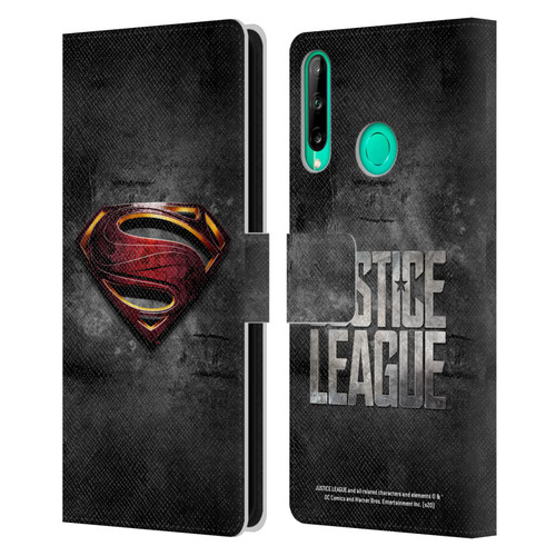 Justice League Movie Superman Logo Art Man Of Steel Leather Book Wallet Case Cover For Huawei P40 lite E