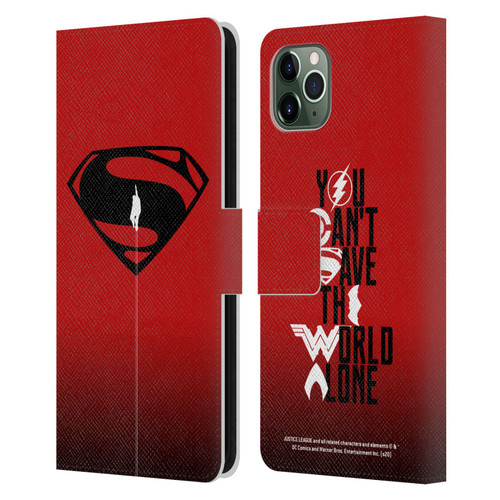 Justice League Movie Superman Logo Art Red And Black Flight Leather Book Wallet Case Cover For Apple iPhone 11 Pro Max