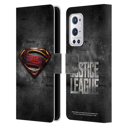 Justice League Movie Superman Logo Art Man Of Steel Leather Book Wallet Case Cover For OnePlus 9 Pro