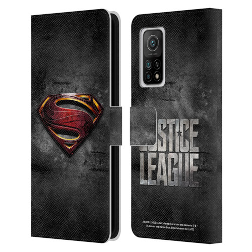 Justice League Movie Superman Logo Art Man Of Steel Leather Book Wallet Case Cover For Xiaomi Mi 10T 5G