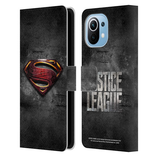 Justice League Movie Superman Logo Art Man Of Steel Leather Book Wallet Case Cover For Xiaomi Mi 11