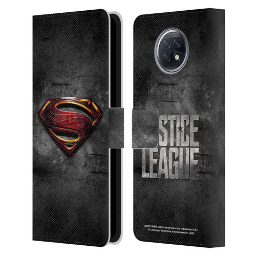 Justice League Movie Superman Logo Art Man Of Steel Leather Book Wallet Case Cover For Xiaomi Redmi Note 9T 5G