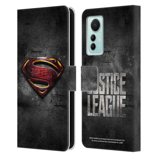 Justice League Movie Superman Logo Art Man Of Steel Leather Book Wallet Case Cover For Xiaomi 12 Lite