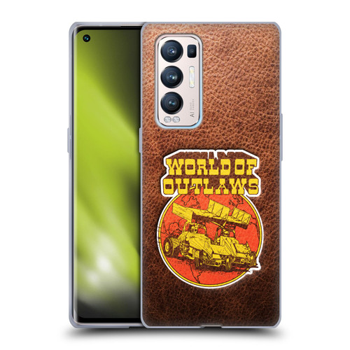 World of Outlaws Western Graphics Sprint Car Leather Print Soft Gel Case for OPPO Find X3 Neo / Reno5 Pro+ 5G