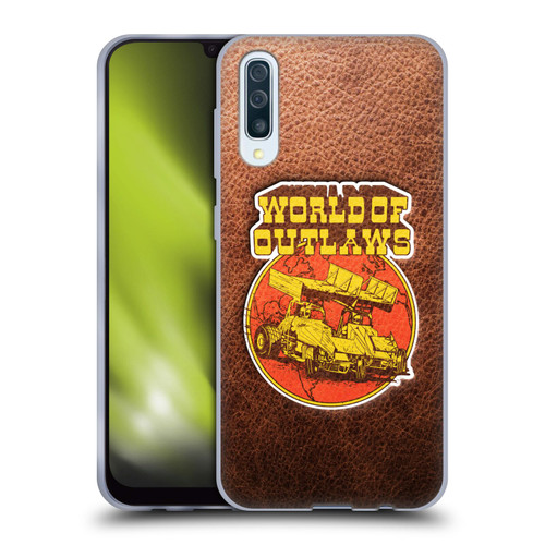 World of Outlaws Western Graphics Sprint Car Leather Print Soft Gel Case for Samsung Galaxy A50/A30s (2019)