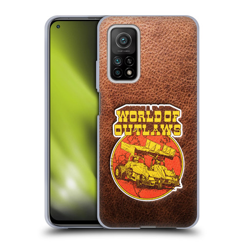 World of Outlaws Western Graphics Sprint Car Leather Print Soft Gel Case for Xiaomi Mi 10T 5G