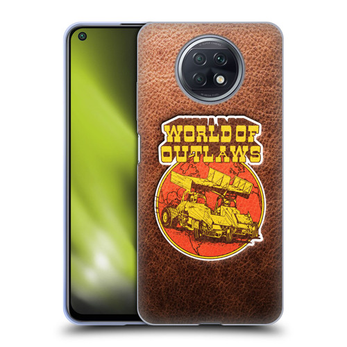 World of Outlaws Western Graphics Sprint Car Leather Print Soft Gel Case for Xiaomi Redmi Note 9T 5G
