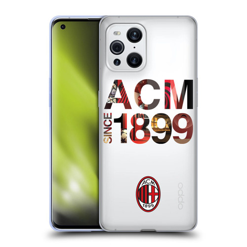 AC Milan Adults 1899 Soft Gel Case for OPPO Find X3 / Pro