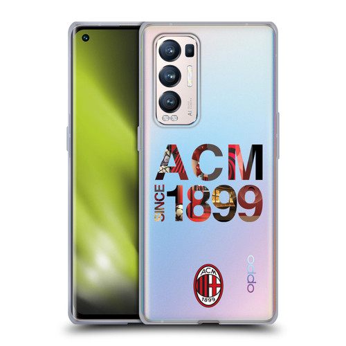 AC Milan Adults 1899 Soft Gel Case for OPPO Find X3 Neo / Reno5 Pro+ 5G